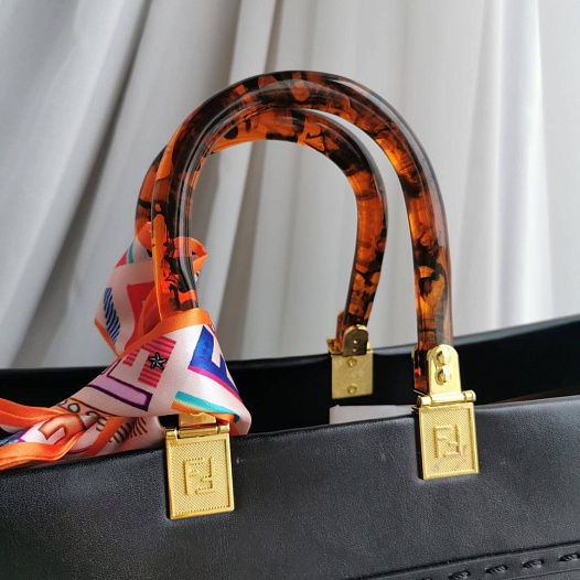 Кожаная сумка-шоппер Fendi Damen Sunshine 40x34 см   