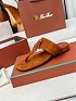 Женские замшевые шлёпанцы Loro Piana Premium - Brown