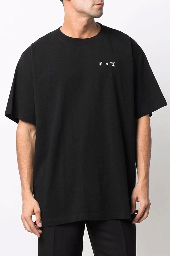 Чёрная оверсайз футболка Off-White Arrows