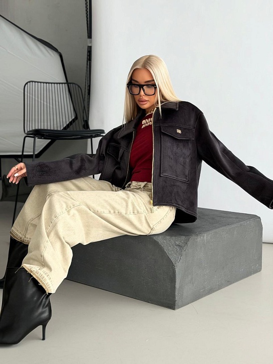 Женская вельветовая куртка MIU MIU premium - Black