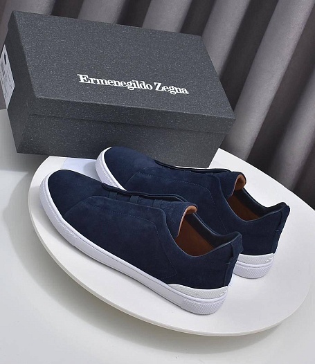 Мужские кроссовки Ermenegildo Zegna Triple Stitch - Navy   
