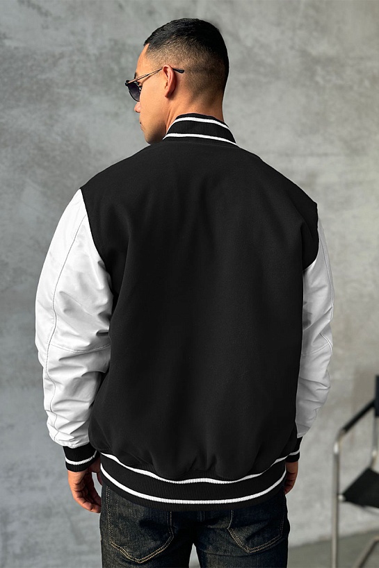 Мужской бомбер Givenchy Varsity logo-embroidered - Black / White