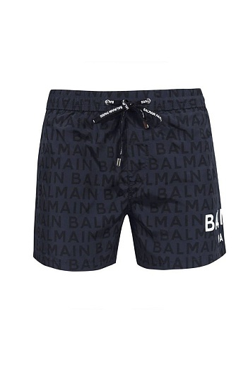 Мужские чёрные шорты Balmain Paris   