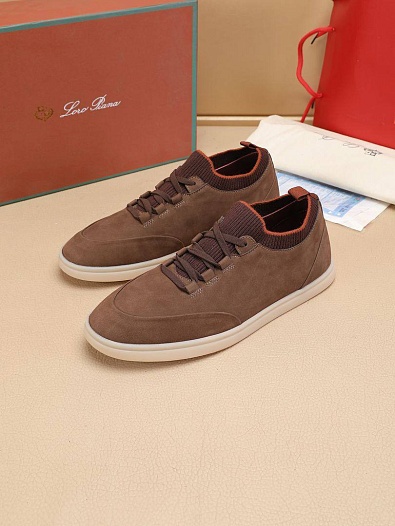 Мужские кроссовки Loro Piana Soho Walk - Brown   