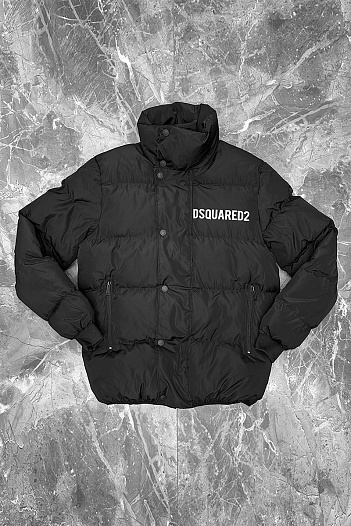 Мужская утеплённая куртка Dsquared2 чёрного цвета   
