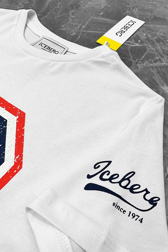 Мужская белая футболка Iceberg Snoopy
