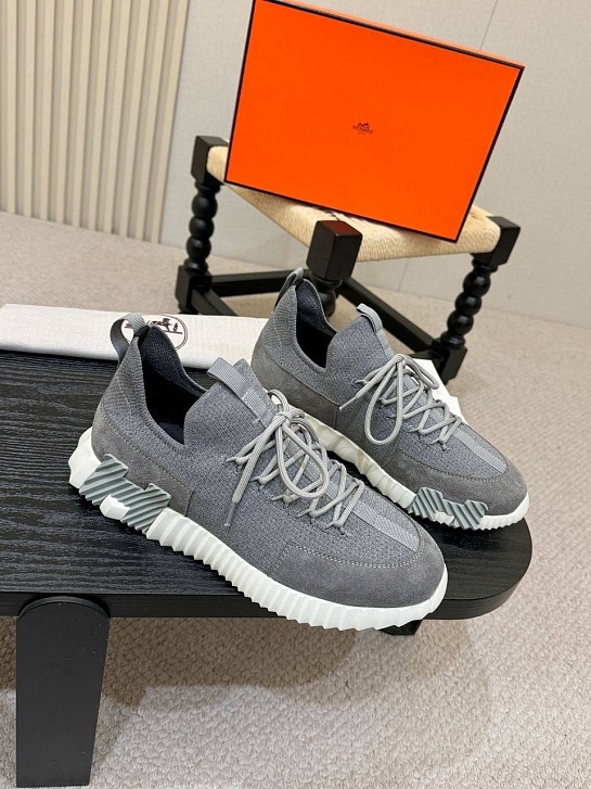 Текстильные кроссовки Hermes lift slip-on