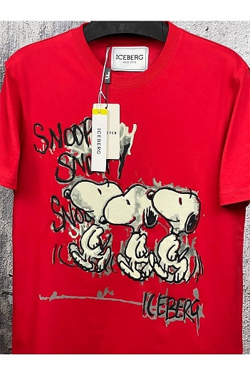 Мужская футболка Iceberg "Snoopy" - Red   