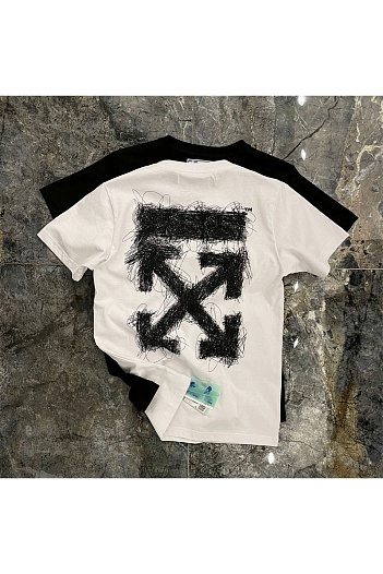 Мужская белая футболка Off-White "Pen Arrows"   