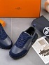 Комбинированные кроссовки Hermes Bouncing - Navy
