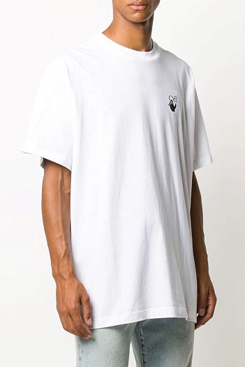 Белая оверсайз футболка Off-White Pascal Arrow Logo   