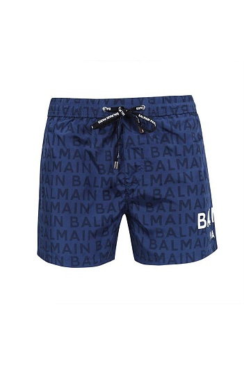 Мужские синие шорты Balmain Paris   