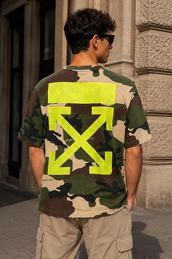 Оверсайз футболка Off-White Arrows Camo   