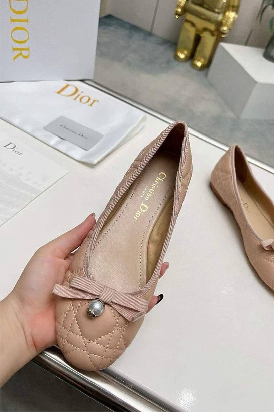 Женские балетки Dior Ballet - Beige