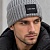 Мужская шапка серого цвета Calvin Klein logo-patch