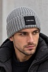 Мужская шапка серого цвета Calvin Klein logo-patch