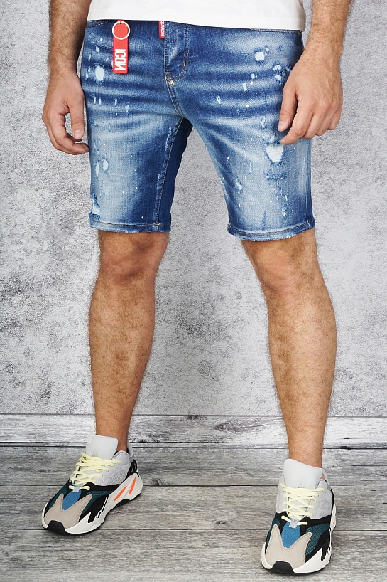 Джинсовые шорты Dsquared2 "ICON" - Blue