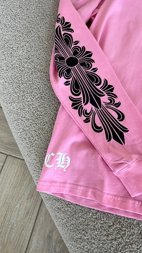 Женский розовый свитшот Chrome Hearts