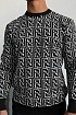 Чёрный джемпер Fendi FF Monogram