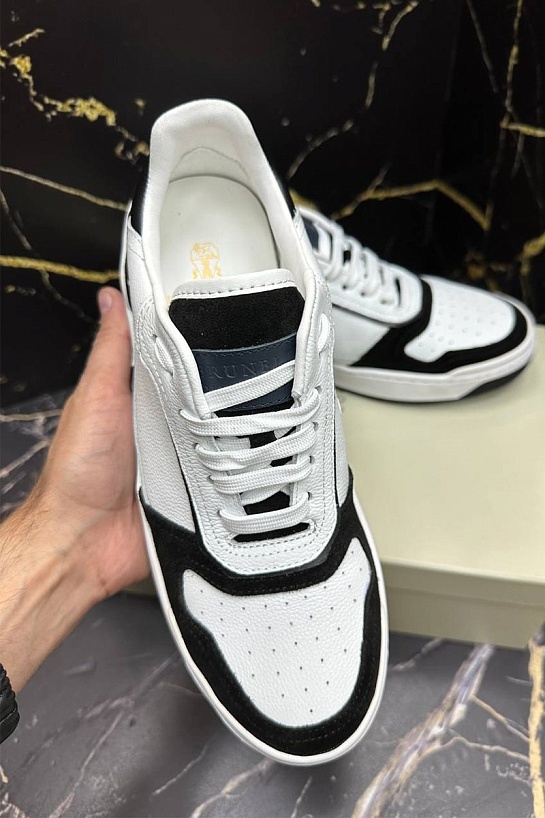 Мужские комбинированные кроссовки Brunello Cucinelli