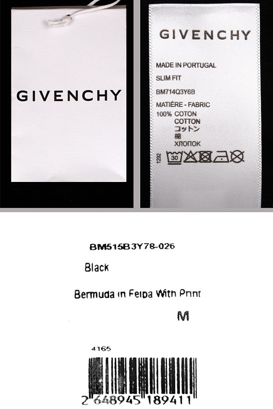 Мужские шорты Givenchy серого цвета