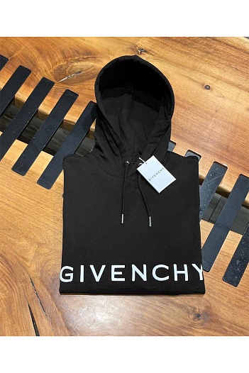 Мужское худи Givenchy logo-embroidered - Black   