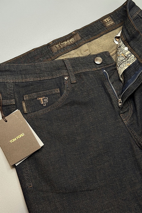 Мужские тёмно-синие джинсы Tom Ford regular fit