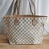 Женская кожаная сумка Louis Vuitton Neverfull MM Damier Azur 33x30 см