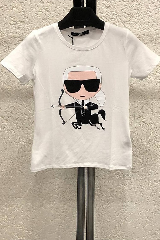 Женская белая футболка Karl Lagerfeld "Sagittarius"