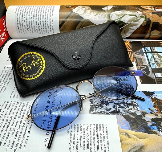 Солнцезащитные очки Ray-Ban Oval Metal - Blue   