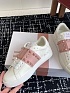 Женские кожаные кроссовки Valentino Premium - Pink