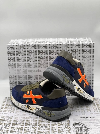 Комбинированные кроссовки Premiata Mick - Navy / Green   