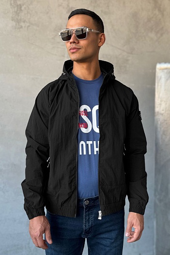 Куртка чёрного цвета Stone Island compass-patch   