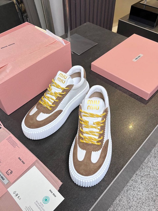 Женские комбинированные кроссовки MIU MIU Premium