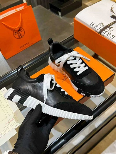 Женские комбинированные кроссовки Hermes Bouncing premium   