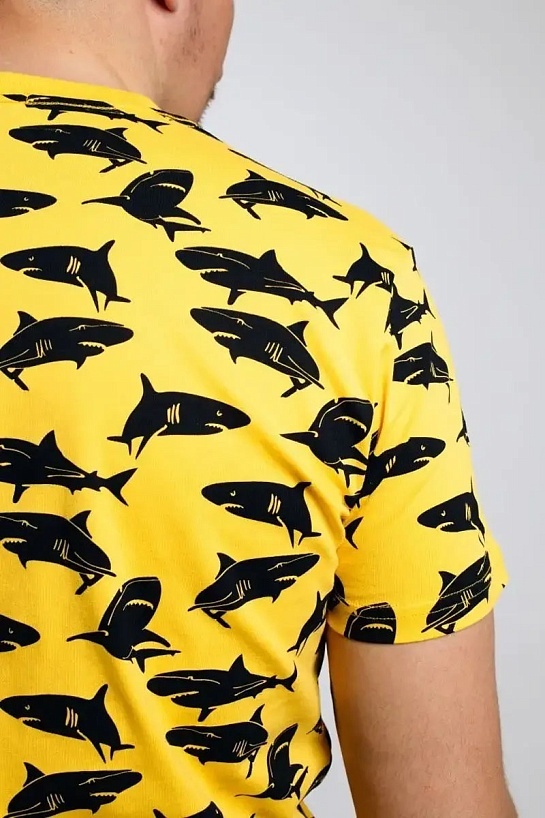 Жёлтая мужская футболка Paul&Shark