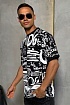 Чёрная оверсайз футболка Dolce & Gabbana graffiti-print