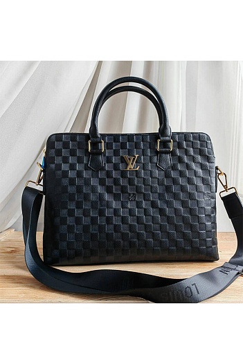 Брендовая кожаная сумка Louis Vuitton 39x28 см   