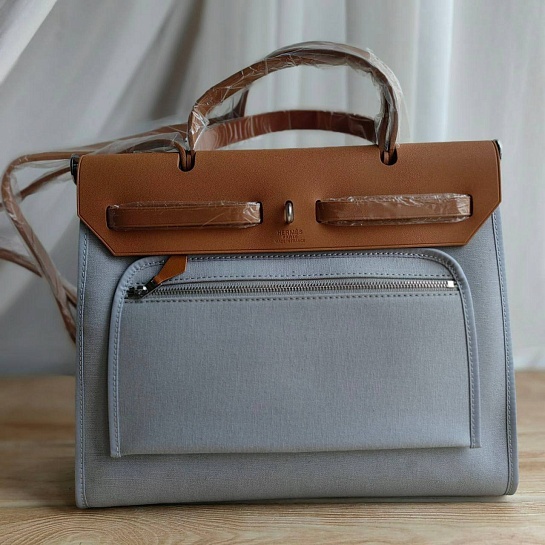 Женская сумка Hermes HerBag 30x25 см - Grey