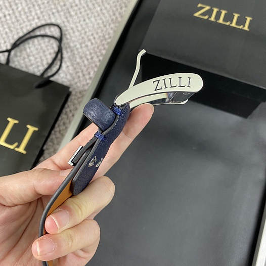 Двусторонний кожаный ремень Zilli Premium (ширина 3.8 см)   