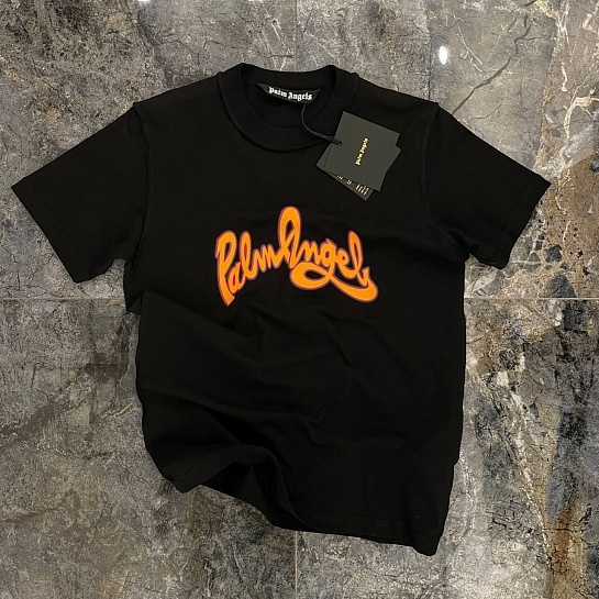 Чёрная оверсайз футболка Palm Angels