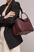 Женская кожаная сумка Hermes Lindy Premium 26x18x13 см - Burgundy