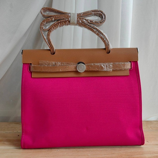 Женская сумка Hermes HerBag 30x25 см - Pink
