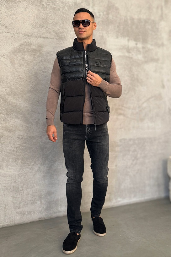 Мужской чёрный жилет Philipp Plein