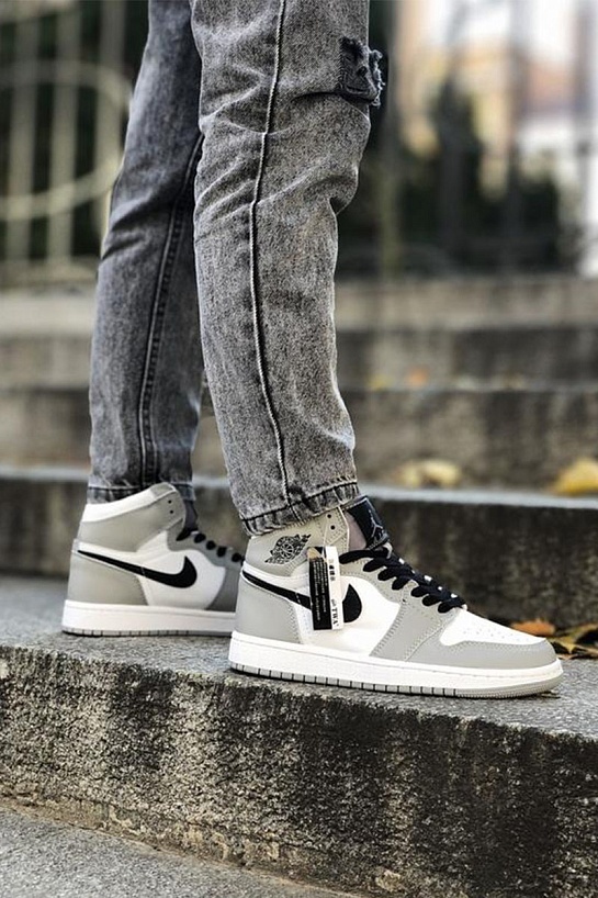 Кроссовки Nike Air Jordan 1 Mid - Light Smoke Grey