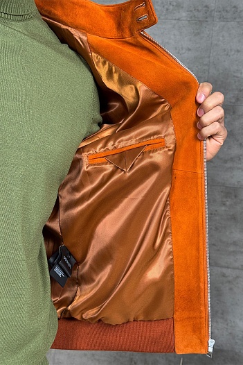 Мужская кожаная куртка Prada premium   