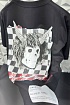 Белая оверсайз футболка Amiri x Wes Lang Checker Skull