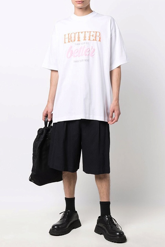 Оверсайз футболка Vetements Hotter Than Your Ex - White