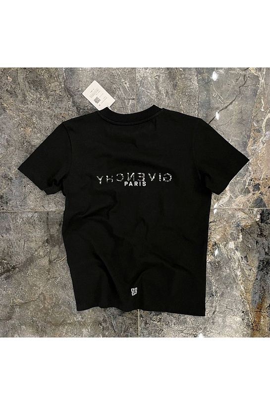 Мужская футболка Givenchy Paris Reverse - Black