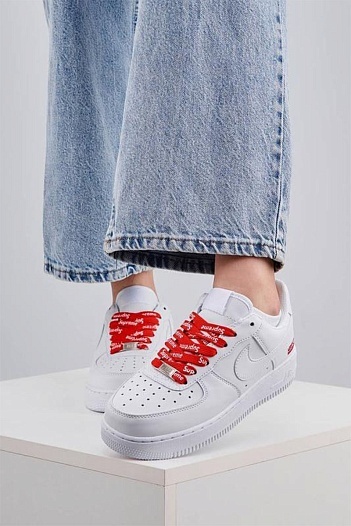 Кроссовки Supreme x Nike Air Force 1 - White / Red   